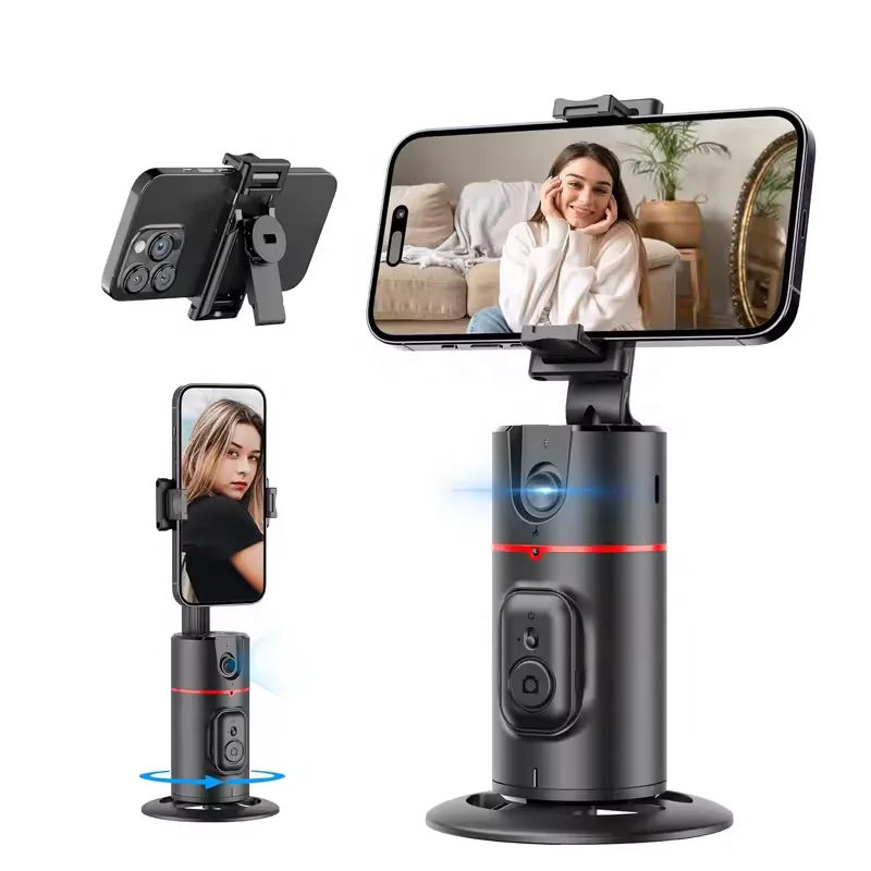 AI Intelligent Auto Face Tracking Tripod 360 Gimbal Stabilizer Phone Rotation Holder Tripod Selfie Stick for Vlog Selfie Camera