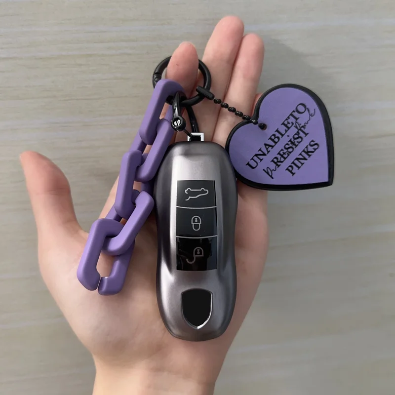 

ICAR Key Case for Porsche 718 Cayenne Panamera 911 Macan Key Case Key Cover Taycan Cayman Boxster Remote Key Cover Holder Fob