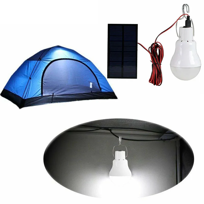 Imagem -02 - Solar Power Led Bulb Lamp ao ar Livre Luzes do Jardim Carregado ao ar Livre Camping Light com Bateria Solar 15w