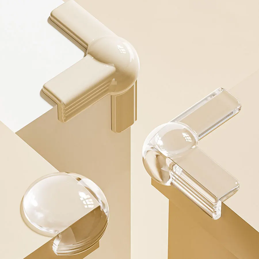 

4pcs， Transparent table corner anti-collision sticker, child safety protection soft film, baby table corner protective cover