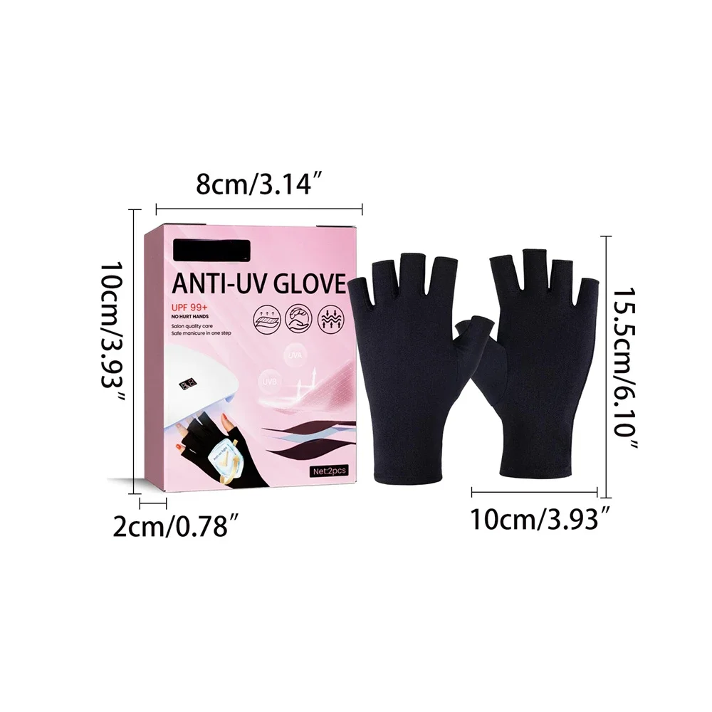 2 pezzi Anti raggi Uv proteggono i guanti guanti per unghie lampada a Led protezione Uv per unghie guanto a prova di radiazioni Manicure strumenti per Nail Art