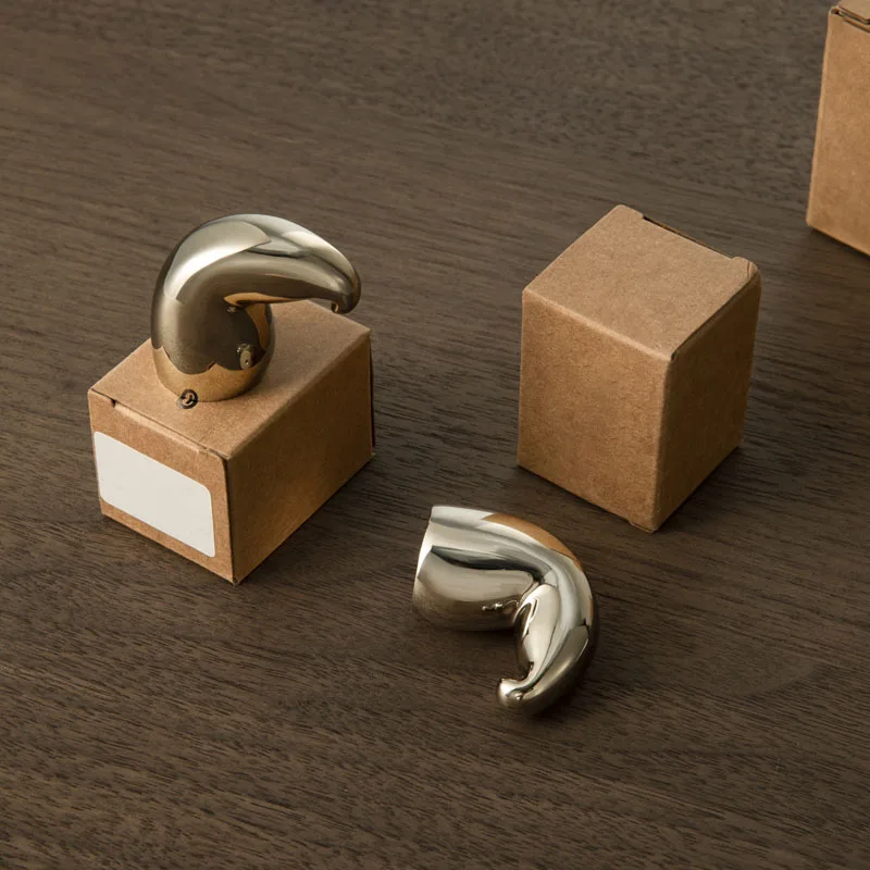 Goo-Ki 모던 티타늄 실버 캐비닛 핸들, 순수 구리 주방 캐비닛 핸들, 가구용 T 바 당김