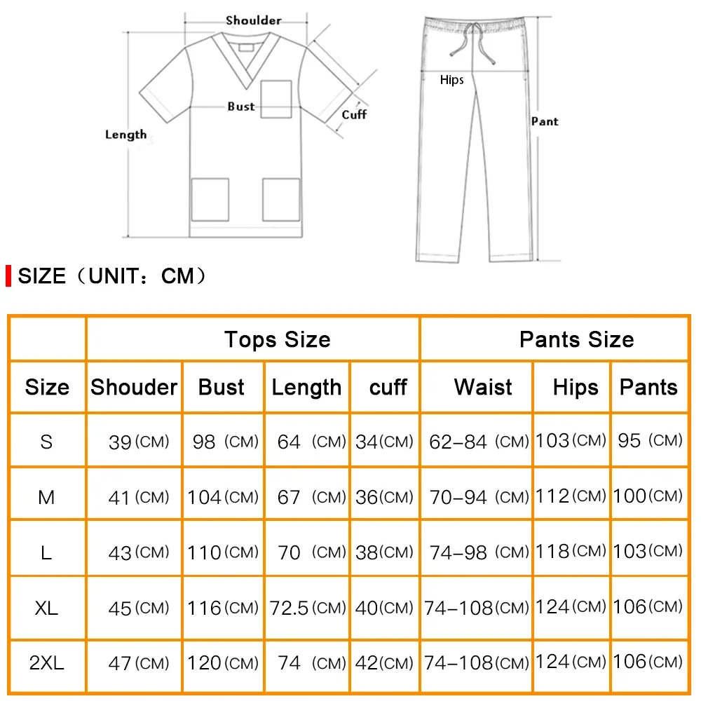 Mulheres cor sólida enfermagem esfrega Uniforme, Tops e Calças, Elasticidade, Pet Clinic, Enfermeira Workwear, Médico Roupas finas