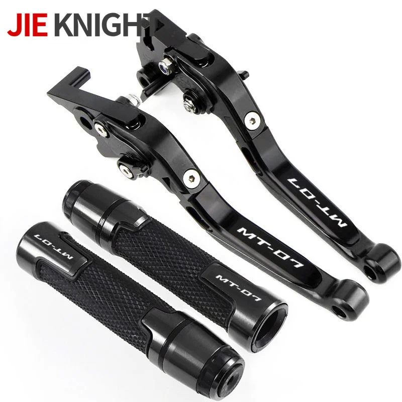 For MT07 MT 07 Motorcycle CNC Brake Clutch Lever Handlebar Handle Grip Ends MT-07 2014 2015 2016 2017 2018 2019 2020 2021