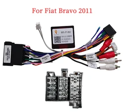 Car 16pin Wiring Harness Adapter Canbus Box Decoder Android Radio Power Cable For Fiat Bravo RP5-FT-001