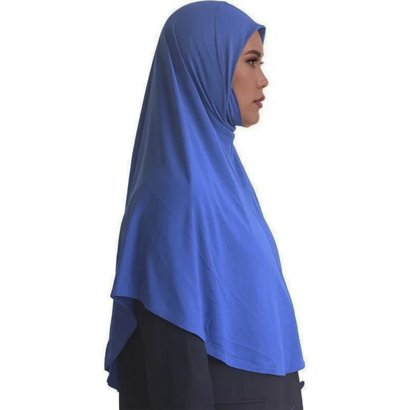 عادي جاهز لارتداء الحجاب للنساء المسلمات العمائم الفورية لينة جيرسي وشاح خفيفة الوزن لحظة الحجاب الصلاة خيمار الحجاب #5