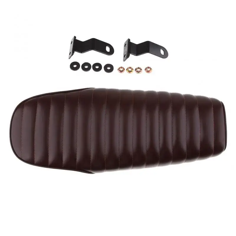 AliExpress NONE Motorcycle Dirt Bike ATV Seat stripe style Nonsilp Saddle Motorbike Cafe Racer Cushion Pad Seat - Vintage Brown