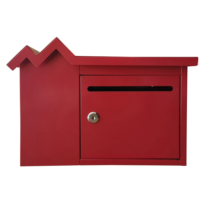Waterproof freestanding outdoor wall-mounted metal mailbox for mailing reports, suggestions, complaints, storage, durable