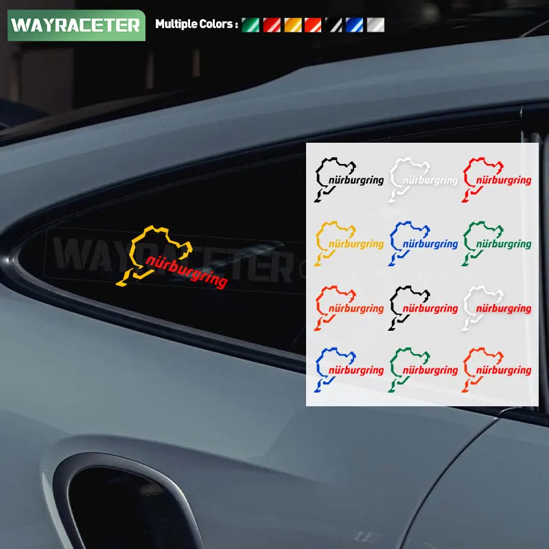 1 Piece Car Window Sticker Trunk Decal Nürburgring Sticker For Porsche Taycan 2026 911 Cayenne Macan Panamera Cayman 718 Boxster