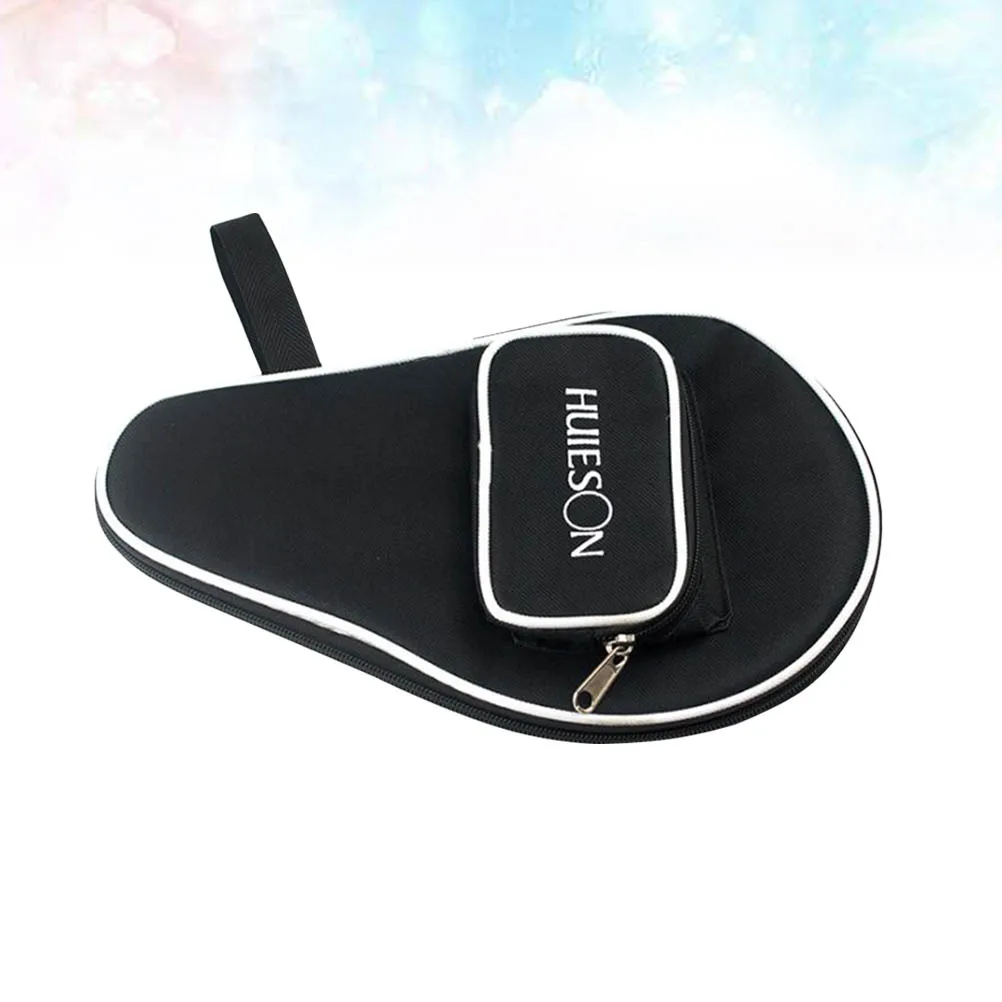 

Large Table Tennis Bat Bag Professional Storage Bag Racket Protection Portable Hand Grip Simple Design For Men Women Black