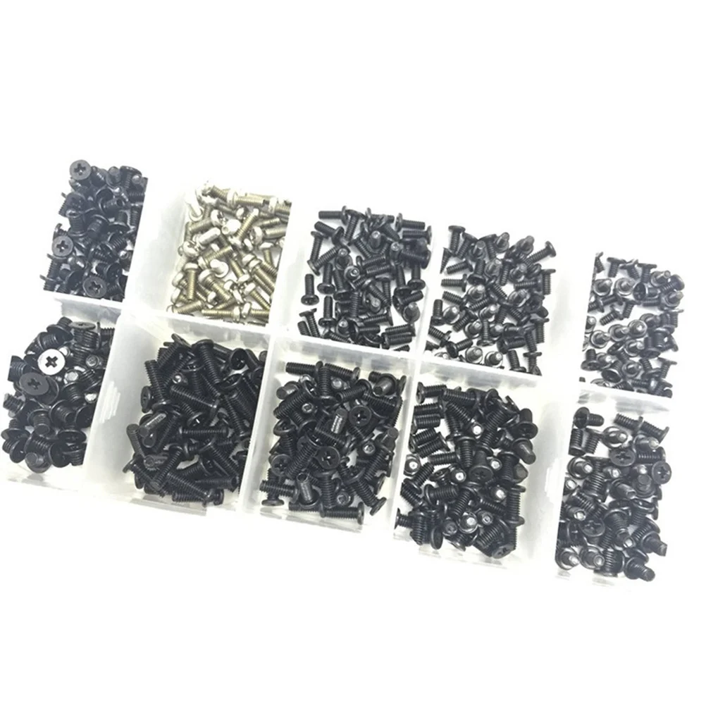 

500Pcs Laptop Screws Set Replacement Mini Cross Carbon Steel Screws Organized Repair Accessory Kit for Laptop Repair Work