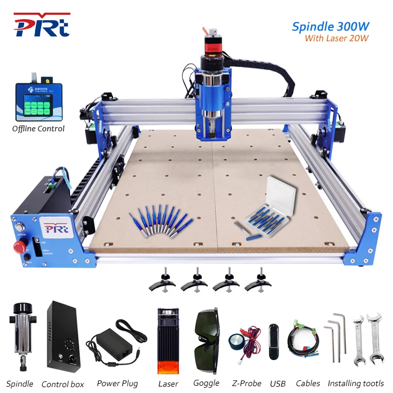 Machine à Graver TCNC 3018 Pro 4040, Routeur, Fraisage Caralisé, Marque Laser CNC GRBL ER11 pour Bois, PVC, PCB, Cuir NW