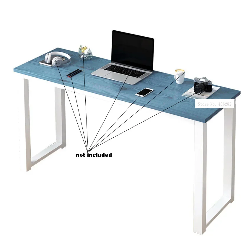 B2783 80/100/120/140cm Modern Manmade Board Steel Frame Office Computer Table Household Economical Large Desktop Study Desk