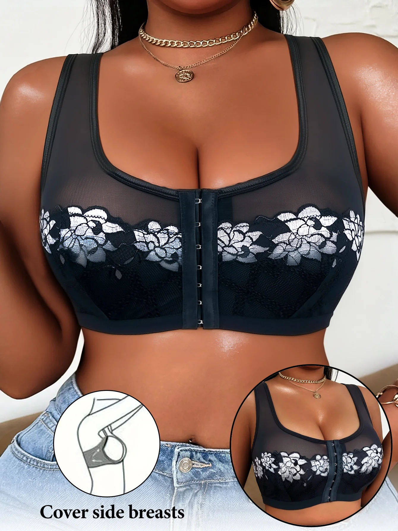 1PC Women's Push-up Bra, Wide  - Push Up Bra Padded 评论和价格