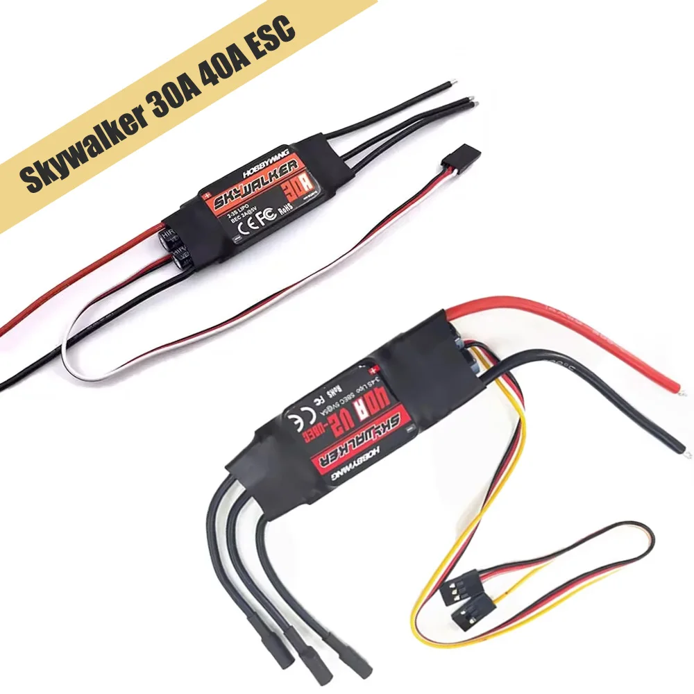 Hobbywing Skywalker Speed Controller 20A 30A 40A 50A 60A 80A  ESC For RC Airplanes Helicopter Toy Parts