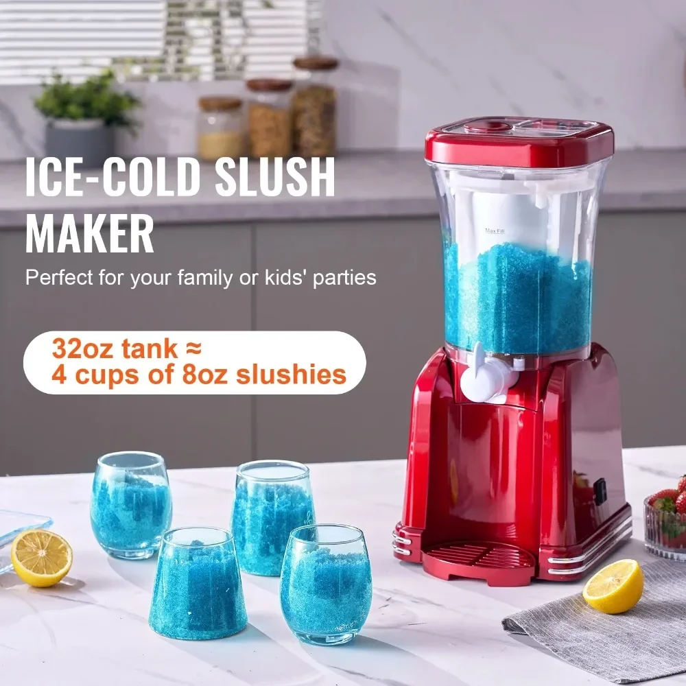 Home Slushy Machine Margarita Machine  Slushy Maker Countertop Ice Cold Slushy Machine  32oz