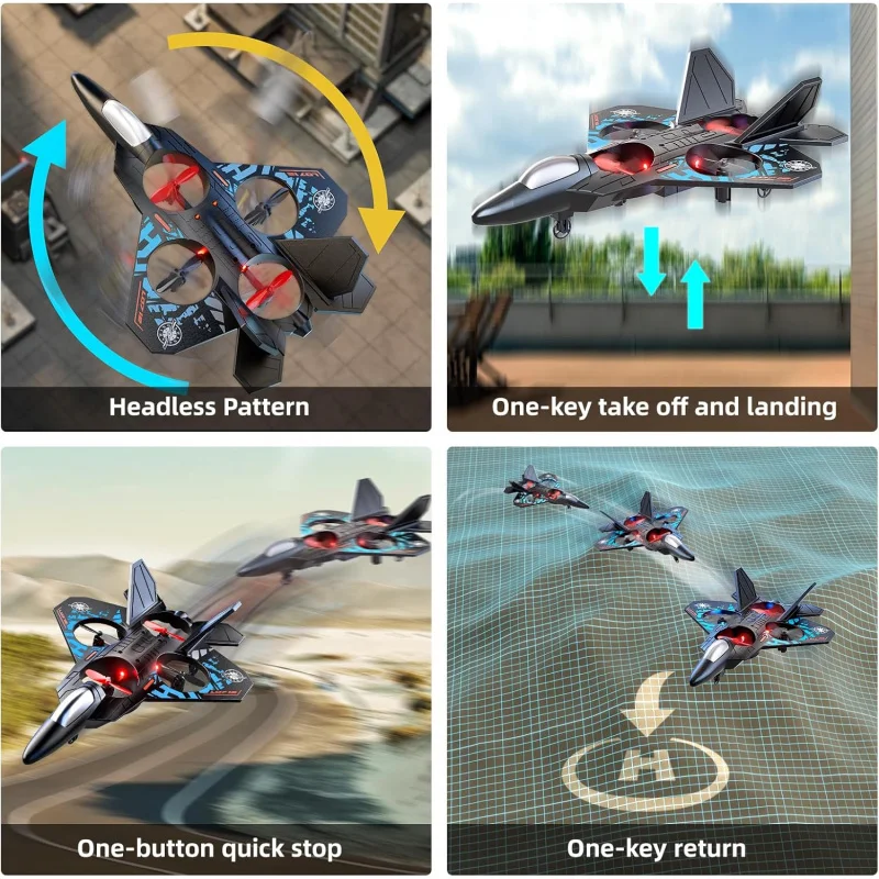 

Foam Remote Control Airplane for Kids 8-12, 2.4 GHz RC Plane with Colorful Lights, 360° Flips & Stunt Roll, RC Airplane Toy