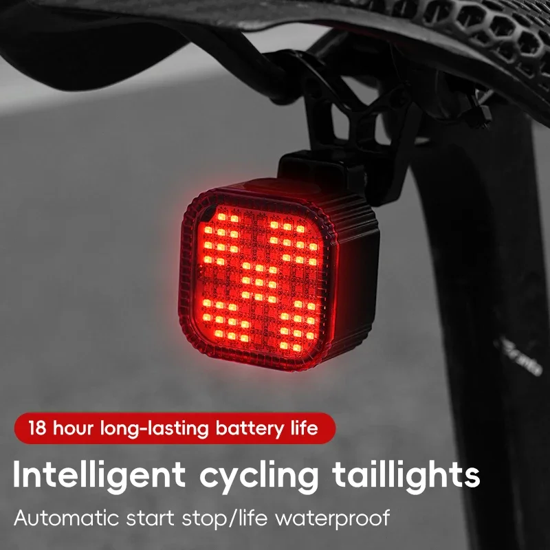 أضواء خلفية للدراجة USB شحن ليلة ركوب الدراجات الجبلية الطريق الدراجة المصابيح الخلفية أضواء تحذير الفرامل معدات إضاءة ركوب الدراجات #1