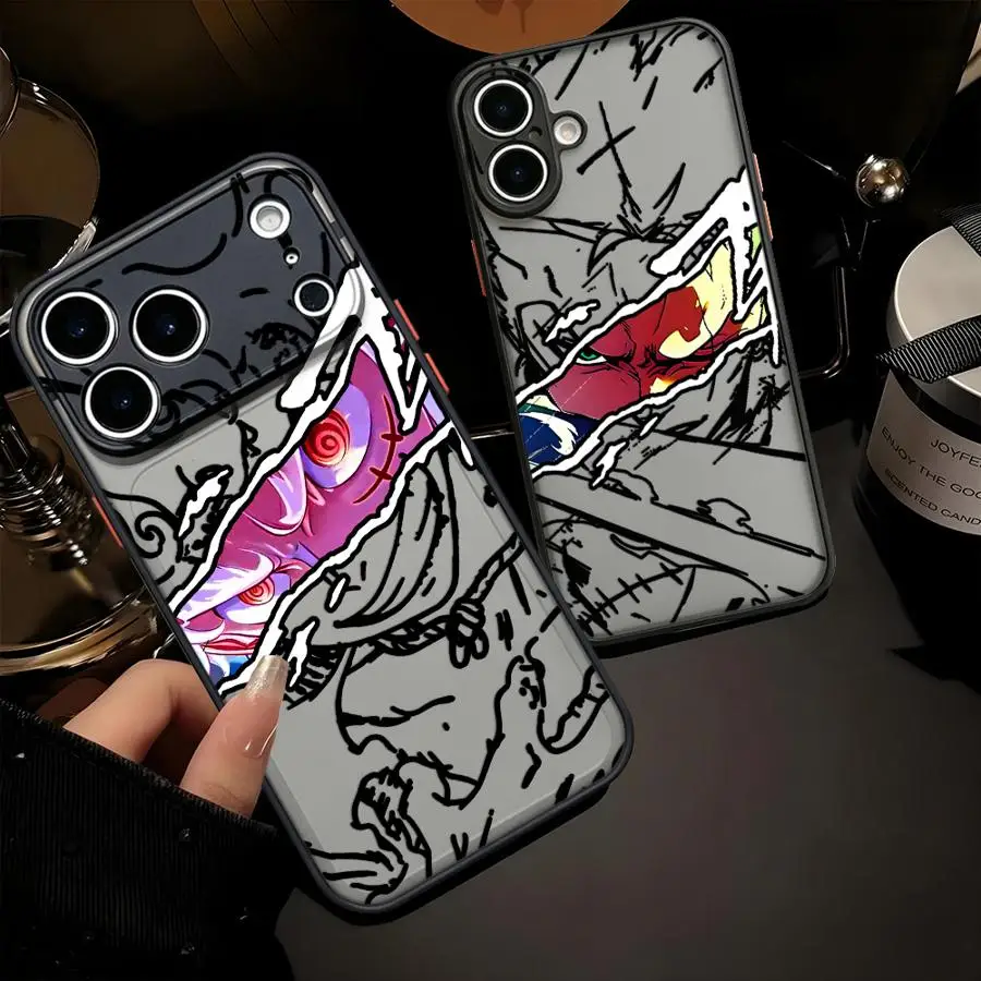Funda Back Phone Cover Case for iPhone 17 Pro Max Air 14 15 17e 16 Plus 11 13 Mini 7 8 SE 12 XS XR One Gear 5 Luffys And Zoro view 2