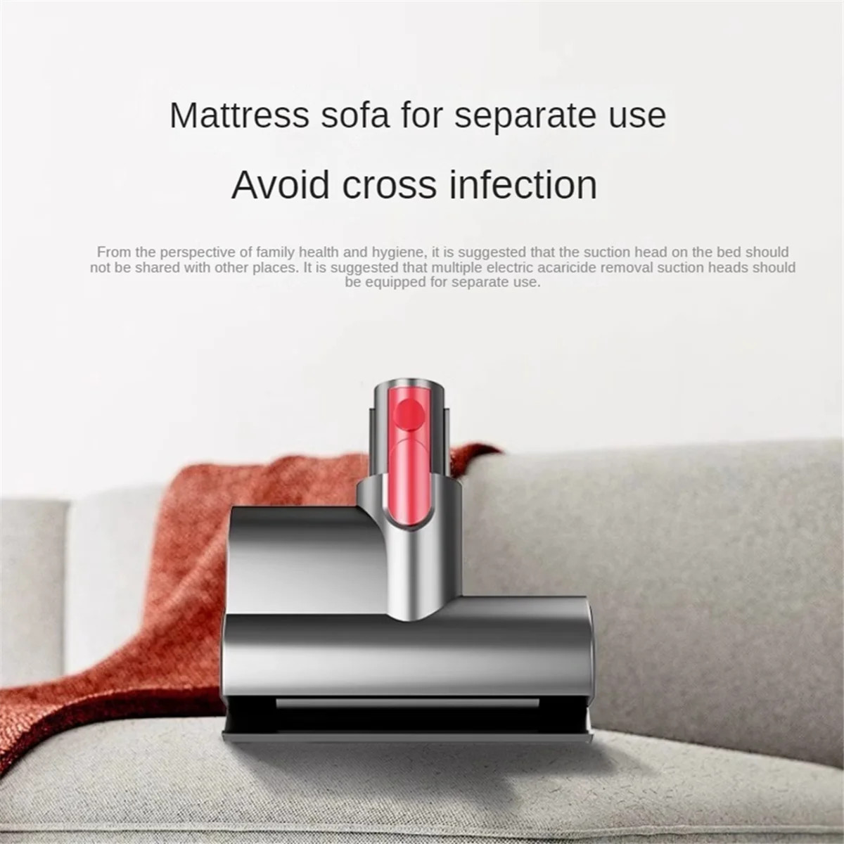 Mini Motorized Tool Brush Head for Dyson V7 V8 V10 V11 V15 Stick Vacuum Cleaner Mite Removal Suction Head ReplacementN02R