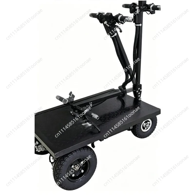 Folding portable electric flatbed truck into the elevator, building materials feeding truck, trolley, labor cart