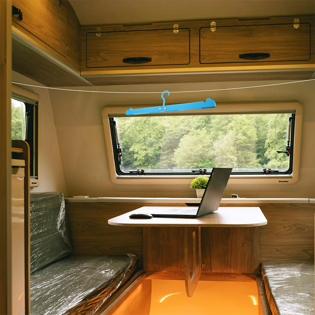 2 قطعة Rv شماعات قابلة للطي خفيفة الوزن لتوفير المساحة من البلاستيك للسفر والتخييم والفنادق ملابس المناشف والجوارب منظمات سفر قابلة للطي