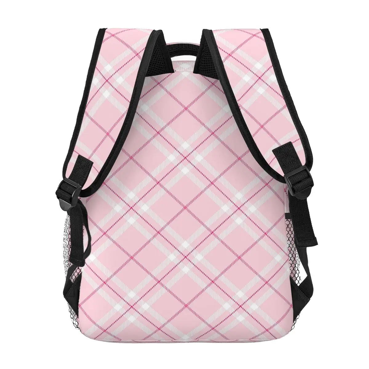 Blush Pink Plaid Pattern zaini ragazzi ragazze Bookbag bambini borse da scuola Cartoon Laptop zaino borsa a tracolla grande capacità