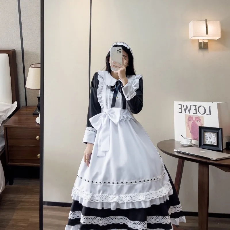 

Traditional Maid Long Dress Long Sleeved Maid Costume Fake Girl British Butler Japanese Uniform Cute Dress Resistant to Dirt