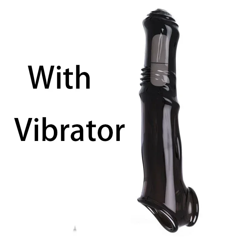 Horse Dildo Lengthen Sleeve For Penis Delay Loop Cock Sex Toys For Men Delayed Penis Rings Erotic Products With Ejaculation