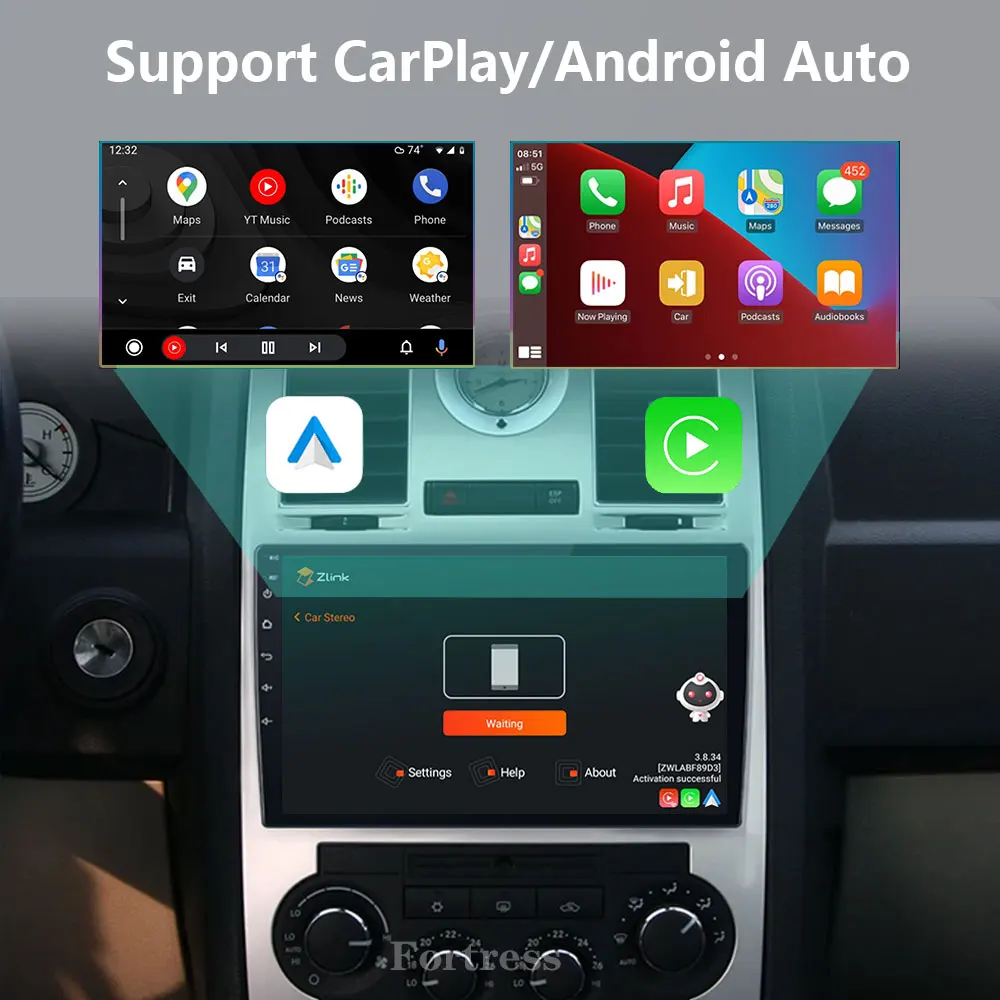 Car Radio Android 13 Carplay For CHRYSLER 300C 2004 - 2011 GPS Navigation Android Auto Stereo BT Wifi Video Bluetooth