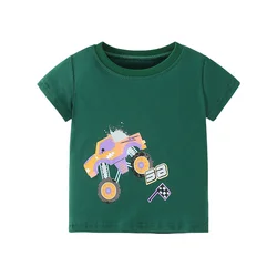 Jumping Meters New Summer Cars Tshirts For Boys Girls Fashion Clothes Print Hot Selling Cotton Baby Tees Tops Children's