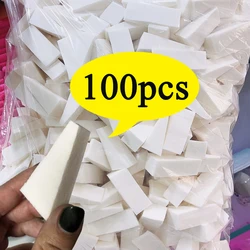 100pcs/Set Triangle Soft Sponges White/Gradient Colorful Dry Wet Use Makeup Sponge Concealer BB Cream Powder Cosmetic Puff Tool