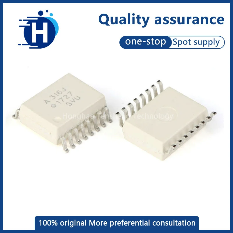 New original genuine HCPL-316J-500E A316J chip SOP16 optocoupler-logic output