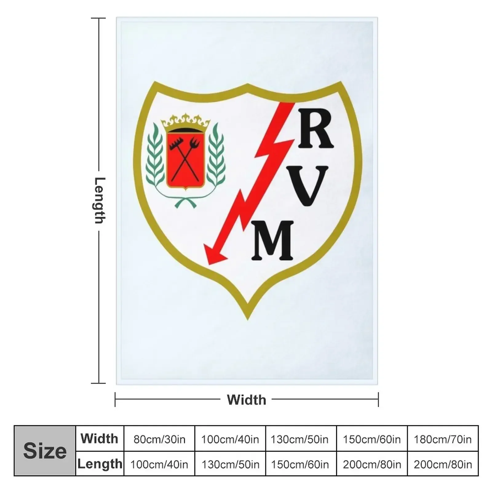 Rayo Vallecano Throw Blanket funny gift Camping cosplay anime Blankets