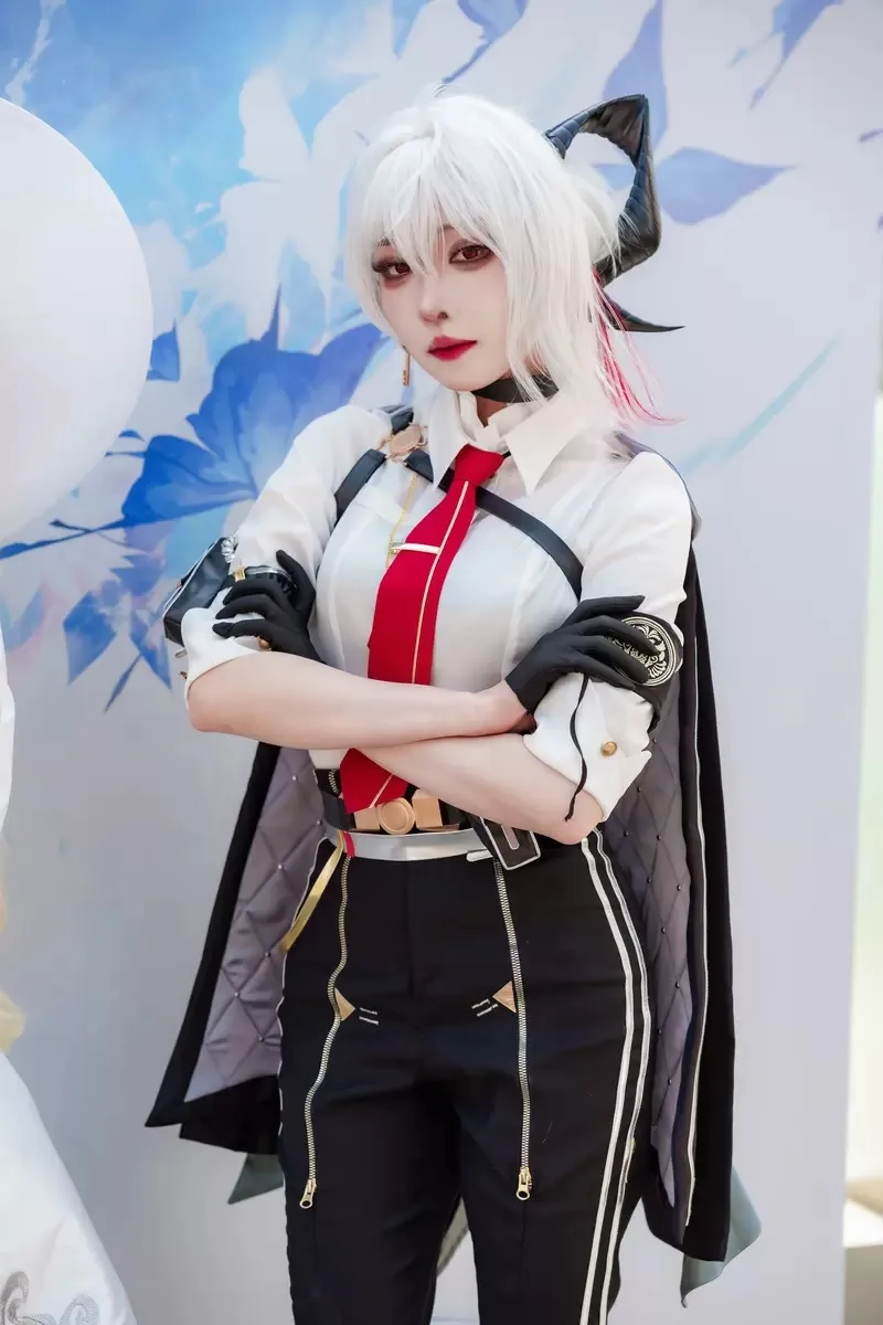 

Game Wuthering Waves Zani Cosplay Costume Shirt coat tie gloves wig ear props Halloween fashion men women New Zani uniform