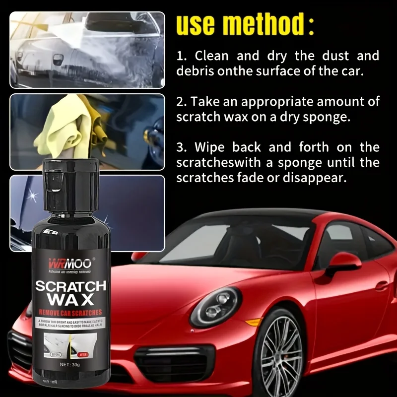 Scratch Remover Wax & Polish Kit - Motorcycle Metal Surface Repair, Restores Shine with Ceramic Coating