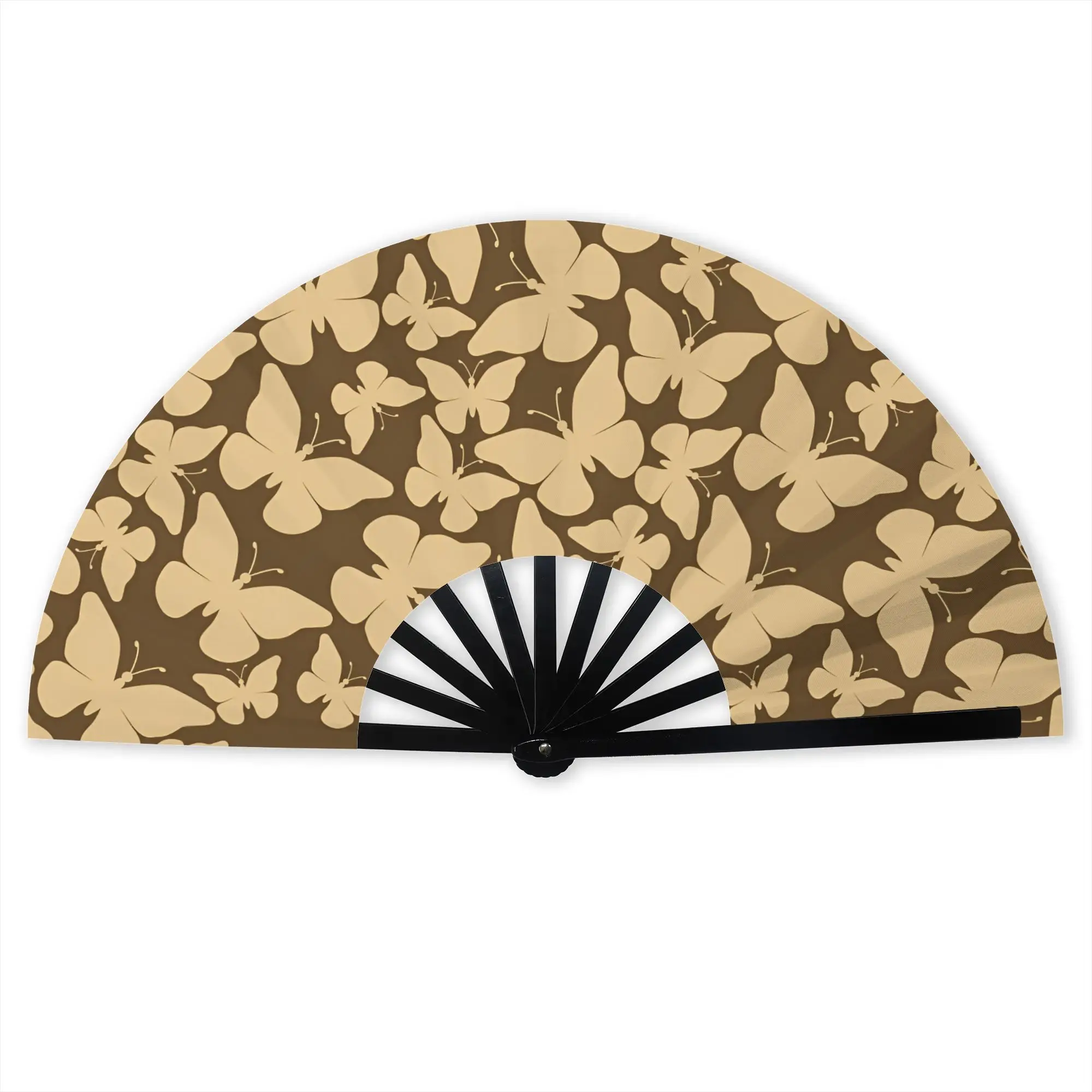 Personalised Butterfly Pattern Promotional Gift Hand Fan Party  Durable Folding Fans Unique Bulk Pack Fan