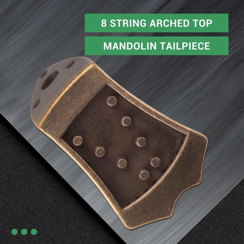 Bronze Metal Triangle Mandolin Tailpiece Parts For 8 String Arched Top Mandoline Replacement