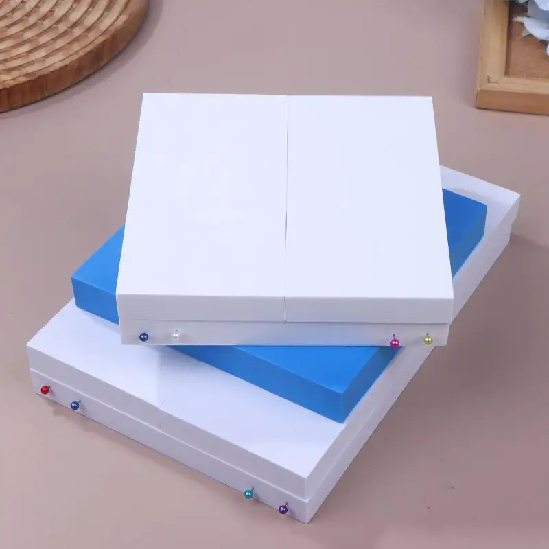 【E】Weiß/blaues Insekten-Steckbrett, doppelseitige kombinierte Teller aus EVA-Schaum, Pose-Insektenbretter, Schmetterlings-Spreizflügel – Detail 3