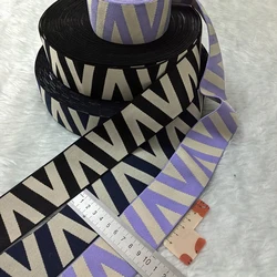 5cm Jacquard Two-tone Elastic Band Sewing Garment Sport Pants Skirt Waistband Bag Stretch Ribbon DIY Sewing Accessories By Meter