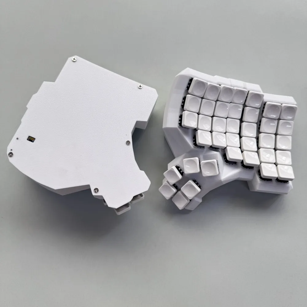 Dactyl 수동 분할 키보드 사용자 정의 2.4G 무선 핫스왑 키보드 키트 흰색 인체 공학적 MX 스위치 게이머 Teclado 액세서리 선물