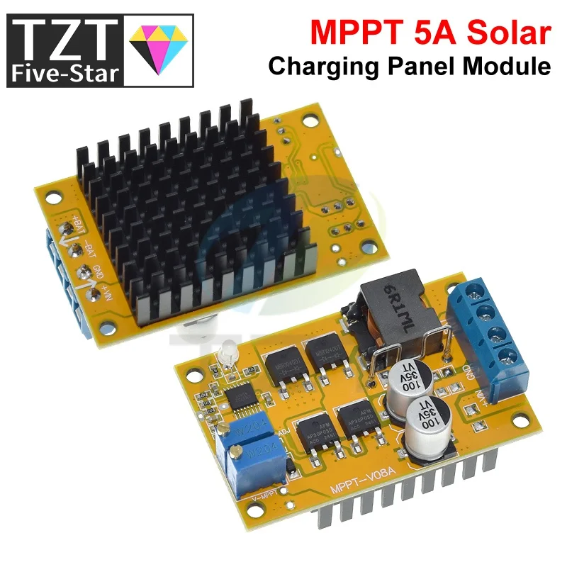TZT 5A MPPT لوحة طاقة شمسية منظم تحكم شحن الطاقة الشمسية لوحة التحكم شحن البطارية 9 فولت 12 فولت 24 فولت السيارات التبديل