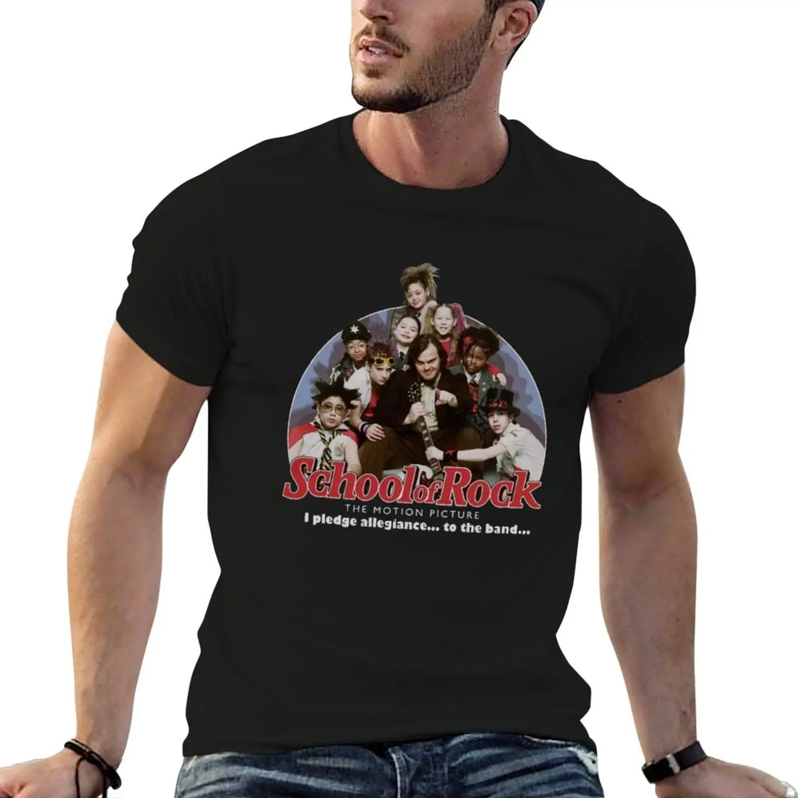 School of Rock Music Band Comedy Movie I Pledge Allegiance Big Boys T-Shirt Plus Size Comfort Fit Tee