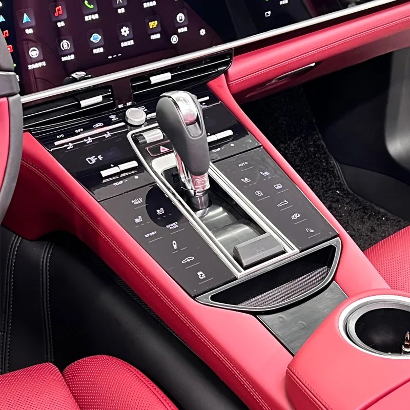 Sella per auto Full Touch per Porsche Panamera 2010-2016 Accessori interni Pannello di controllo Modifica Bracciolo console centrale