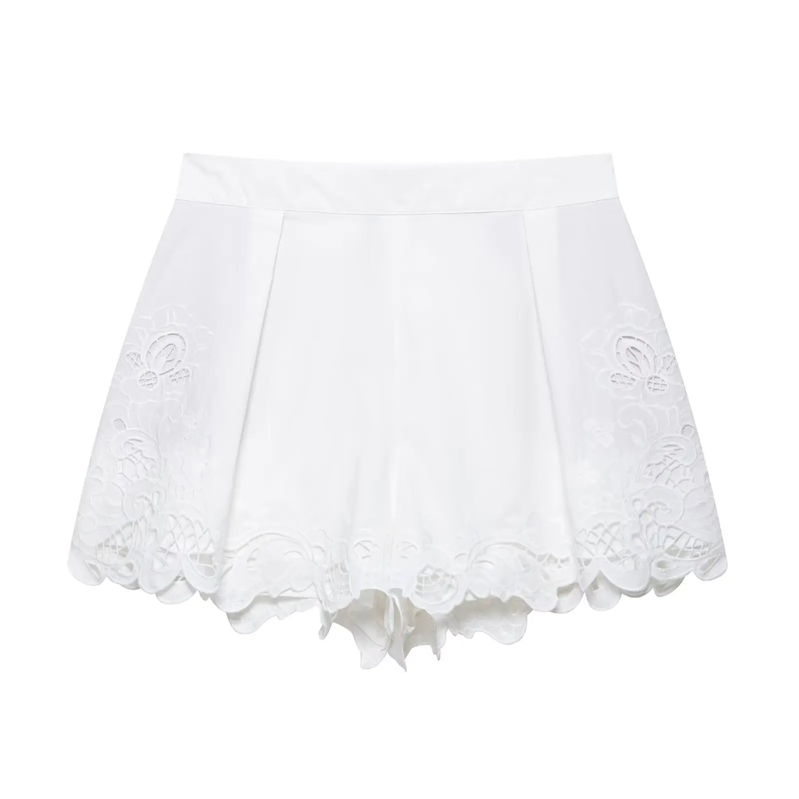 

European and American style 2025 new embroidered lace high waist shorts fashionable and versatile casual shorts