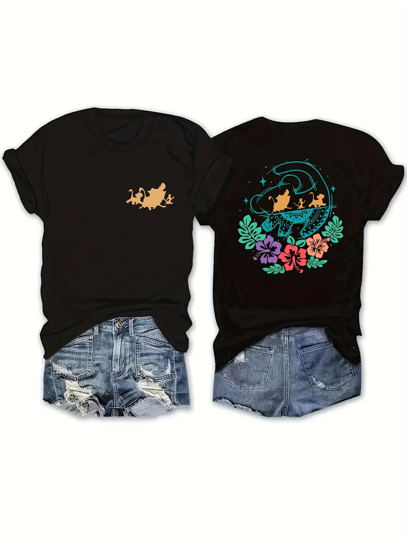 

Модная женская футболка с круглым вырезом и коротким рукавом, с принтом, стильный повседневный топ для женщин