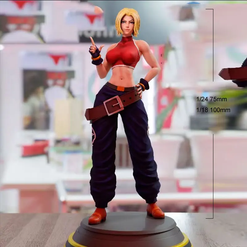 1/24 1/18 Resin Model Kits Boxing Girl Figurine Sculpture Unpainted No Color RW-975
