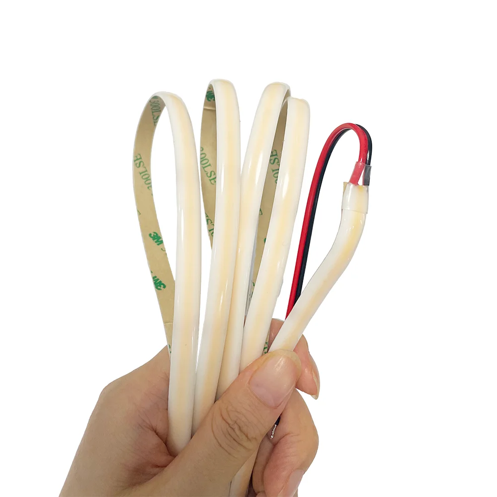 12V LED COB Neon Strip Light Waterproof IP65 Flexible Linear LED Tape Dimmable LED Ribbon 5M RA90 Warm White 2700K 3500K 5000K