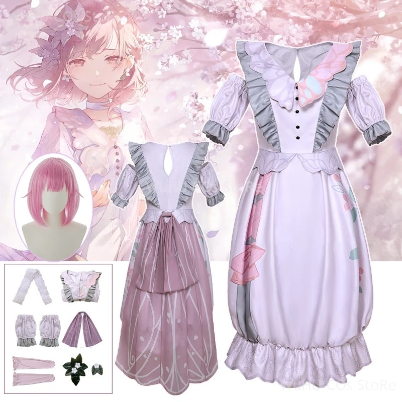 

Game Project Sekai Cosplay PJSK Akiyama Mizuki Cosplay Ena5 Case Cosplay Maid Dress Wig Outfit Halloween Party Uniform Costume