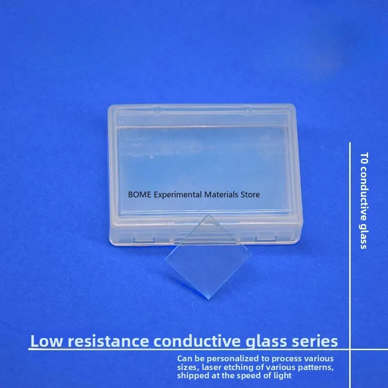 

Multi Size Heat Resistant Corrosion Proof FTO Conductive Glass 7 14Ω 10302.2mm 50pcs for Photocatalysis